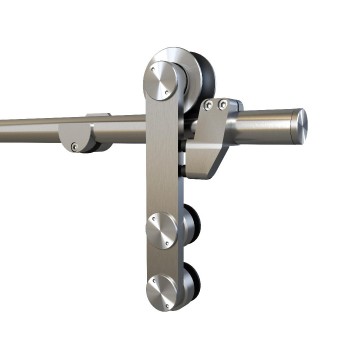 Schuifdeursysteem manchester rolhanger rvs glasdeur