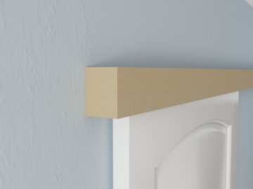 Schuifdeursysteem wand met houten koof