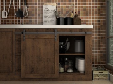 Schuifdeursysteem zwart voor meubels 1