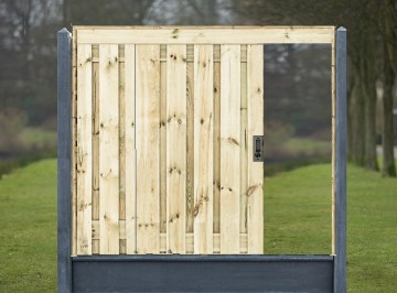 Schutting schuifdeursysteem st80 open douglas schuifdeur