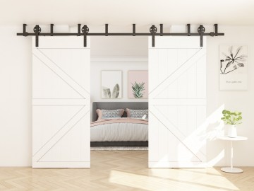 Spaakwiel schuifdeursysteem aan het plafond