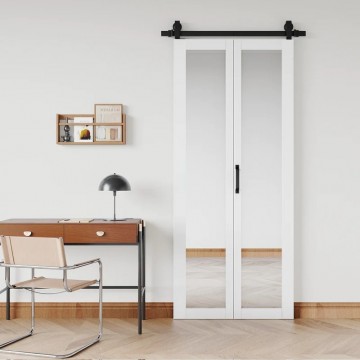 Spiegel vouwdeur harmonica gesloten