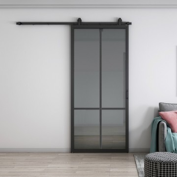 Stalen schuifdeur met rookglas schuifdeur totaalnl 4 vaks 0