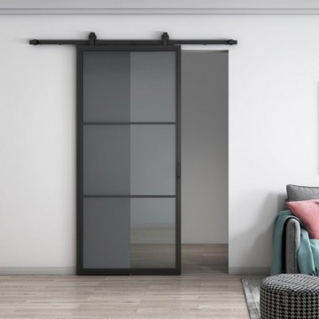 Stalen schuifdeur met rookglas schuifdeur totaalnl