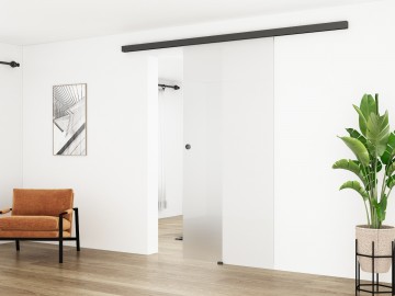 Strakke glazen schuifdeur