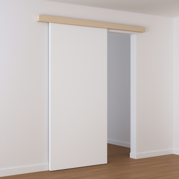 Vlakke schuifdeur wit 0