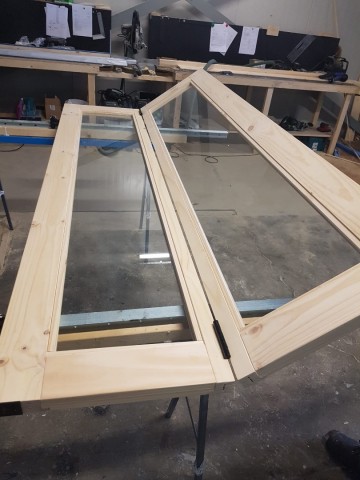 Vouwschuifdeur met glas