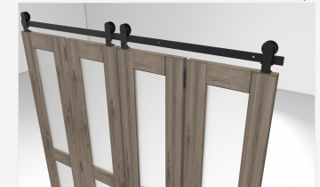 Vouwschuifdeuren zwart industrieel