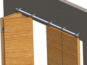 Vouwschuifdeursysteem kast