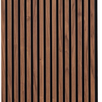 Walnoot details schuifdeur akoestisch