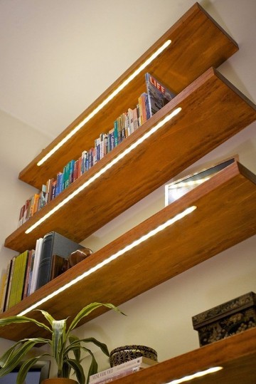Wandplank met ledstrip 0 0