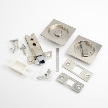 Wc slot schuifdeur rvs met sluitplaat