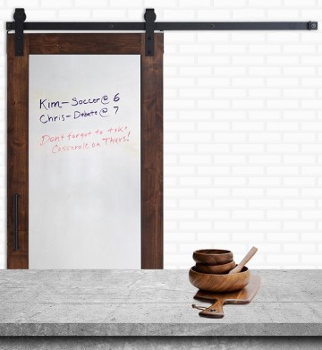 Whiteboard barndeur met calender functie