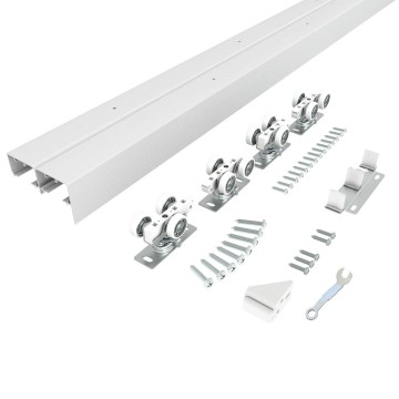 Wit schuifdeursysteem  dubbele deuren