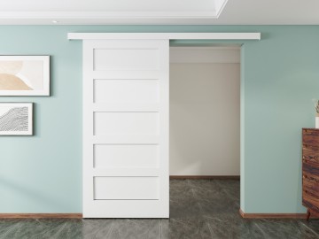 Wit schuifdeursysteem ral 9010