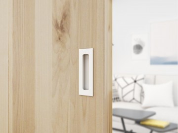 Witte inbouw greep schuifdeur