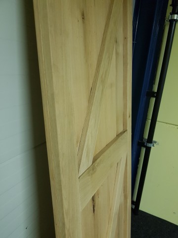 Zijaanzicht eiken schuifdeur