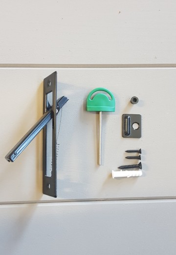 Zwart slot schuifdeur inbouw zij aanzicht