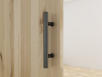 Zwarte buisgreep enkel