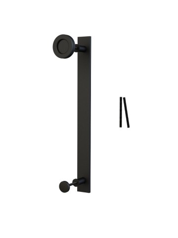 Zwarte deurgreep met kom