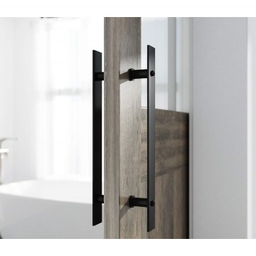 Zwarte handgreep lang 2 zijden