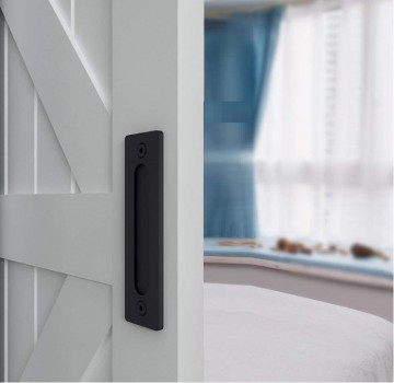 Zwarte opbouwschuifdeurkom schuifdeur