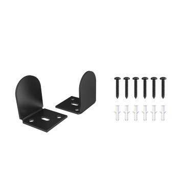 Zwarte rvs vloergeleiders schuifdeur