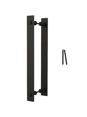 Zwarte stalen handgreep dubbel
