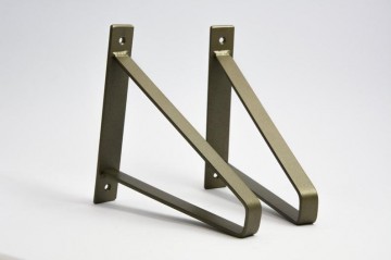 Zwarte stalen plankdrager