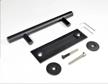 Zwrate handgreep met kom voor schuifdeur