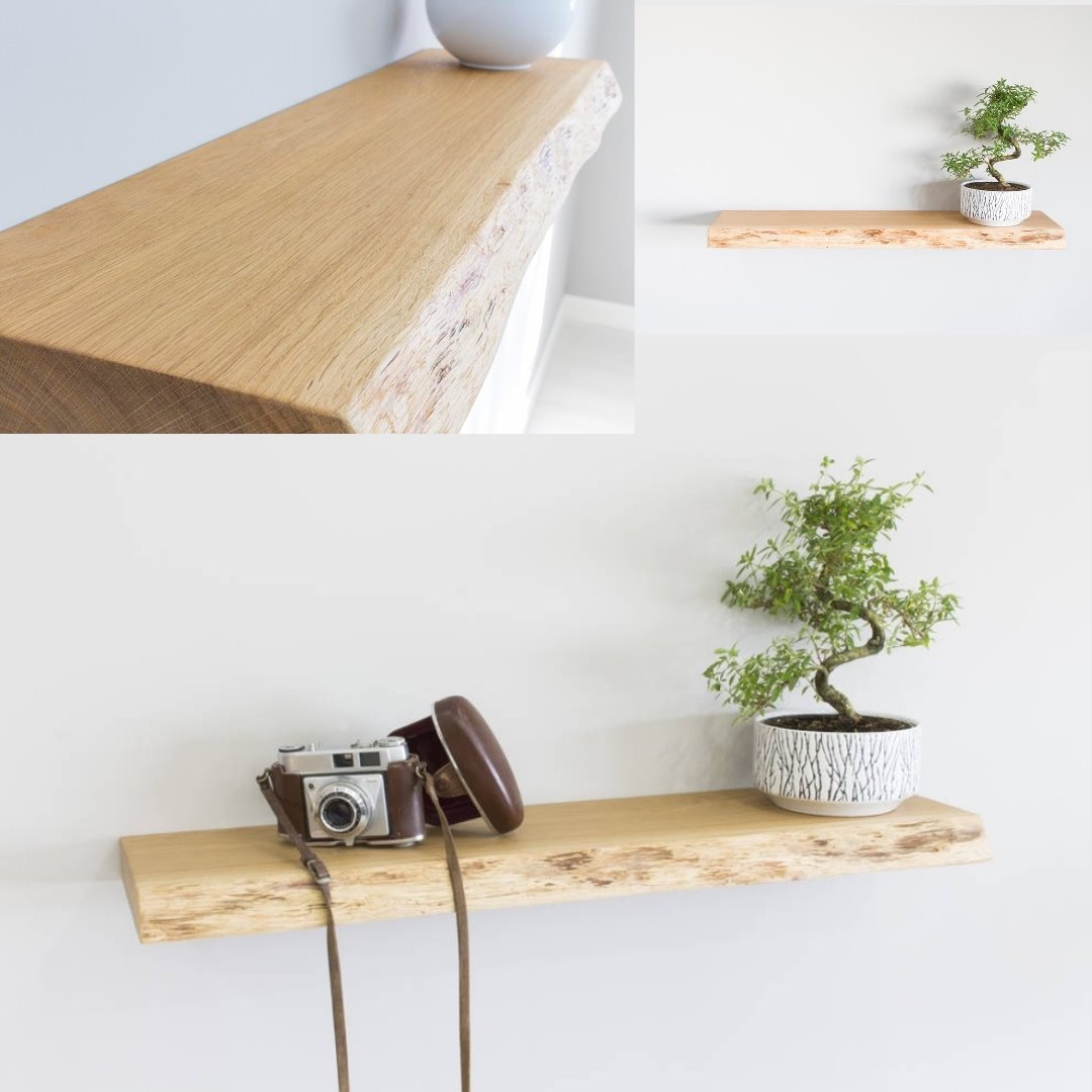 Verslaving onderdak Drank Eiken Boomstamwandplank 20 cm diep - Wandplanken en plankdragers -  schuifdeur-totaal