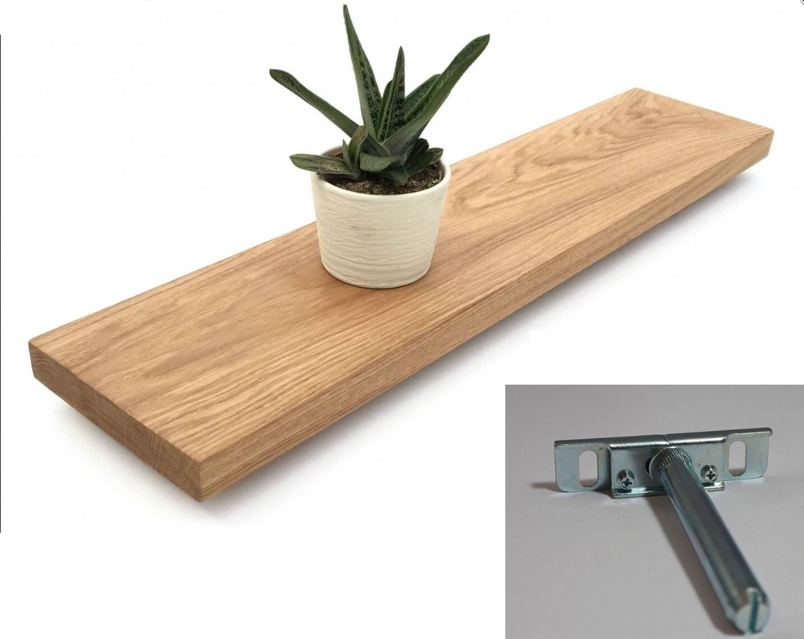 Fonkelnieuw Zwevende Eiken Wandplank 20 cm diep - Wandplanken en plankdragers YA-63