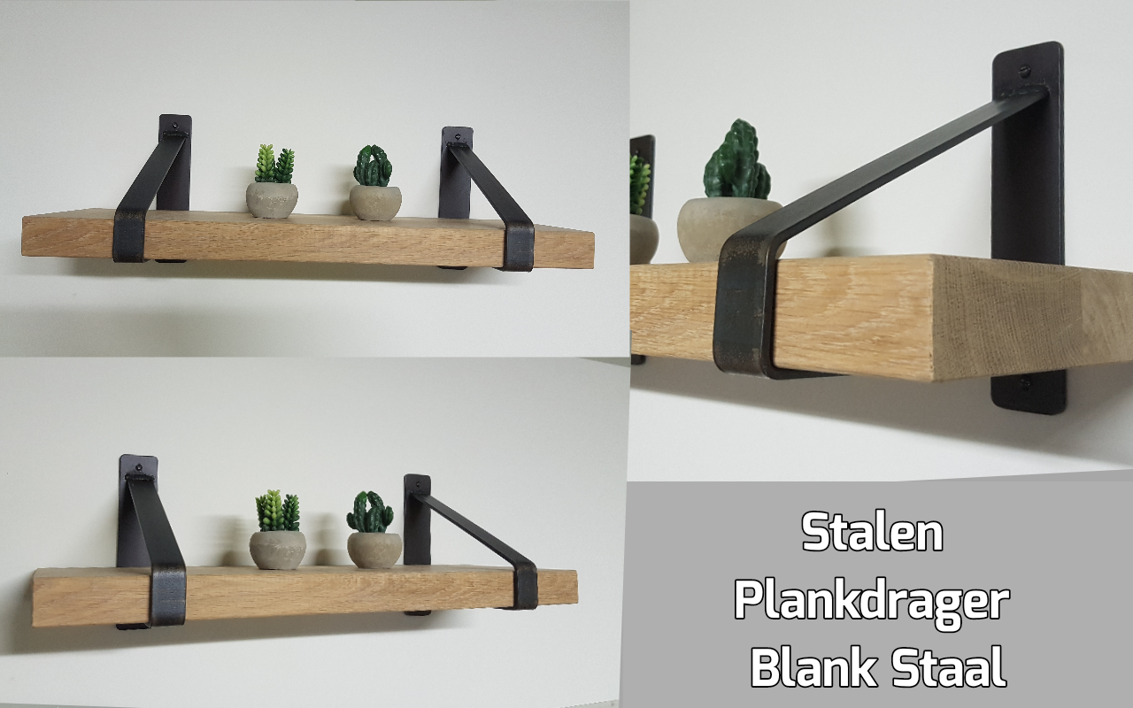 Plankdragers blank staal - Wandplanken plankdragers