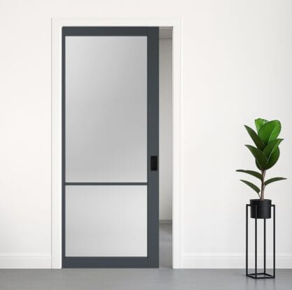 Slimline Horizon Glas schuifdeur in de wand
