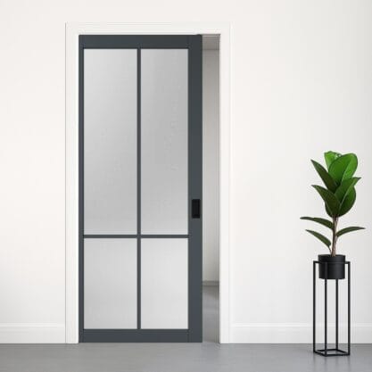 Slimline Split Glas schuifdeur in de wand